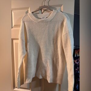 Time and Tru Women's Textured Cream Sweater